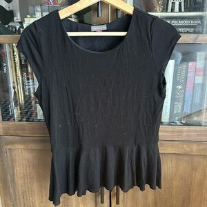 Vince Camuto Black Peplum Blouse. Size S